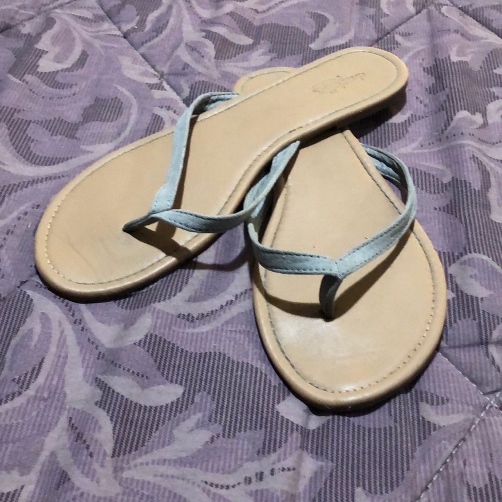 Grey Strap Flat Sandals